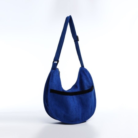 Youth bag with a zipper, blue color-2