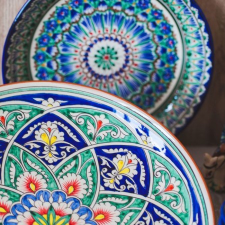 Largan Rishtan ceramics "Patterns", 31 cm, blue-5