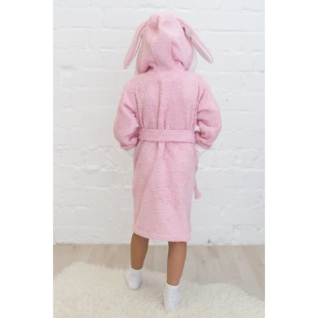 Baby robe "Bunny", height 110 cm, pink+white, Makra-1