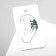 Earring "Kaff" Frog, green color