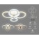 LED ceiling LED with Ambrella Light, Original, FA4061, 4XLED, 51 W, 4335LUM, 3000-6400K, white color, white