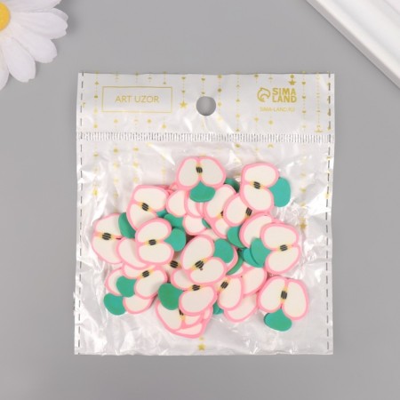 DECOR for creativity PVC "Pink apples in context" set of 20 grams 0.3x1.9x1.9 cm-3