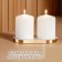 Set of candles - cylinders, 4x5 cm, set 2 pcs, white