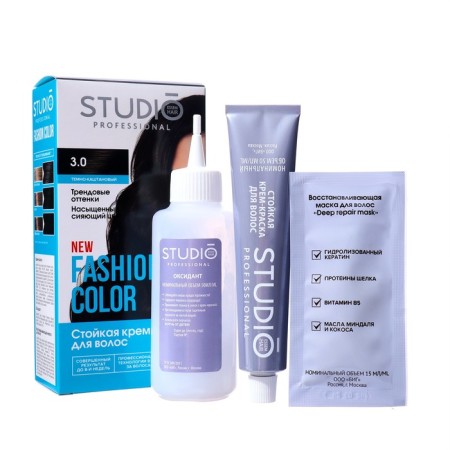 Persistent hair dye Fashion Color Studio Profeshnl, dark chestnut, 3.0, 115 ml-5