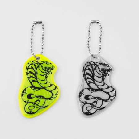 The reflective element "Cobra", bilateral, 4.1 × 6.5 cm, color mix-4