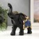 Polystone souvenir "Black elephant with color patterns on the blanket" 16x17.5x7 cm