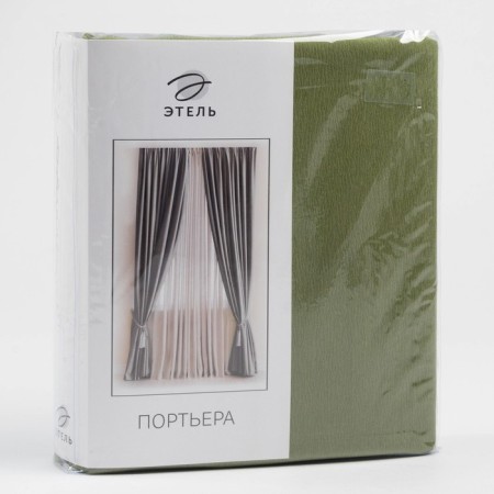 Curtain curtain "Etel" width 135 cm, height 260 cm, pistachio color, matte-3