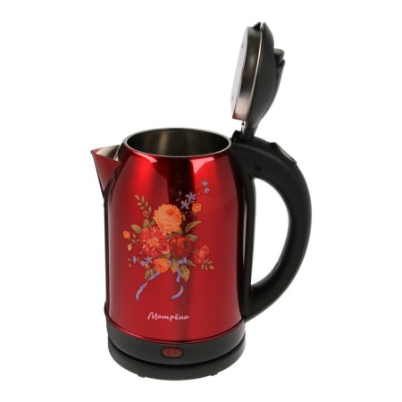 Electric kettle "Matryona" MA-005, Metal, 2 l, 1500 watts, red with a pattern "Khokhloma"-4