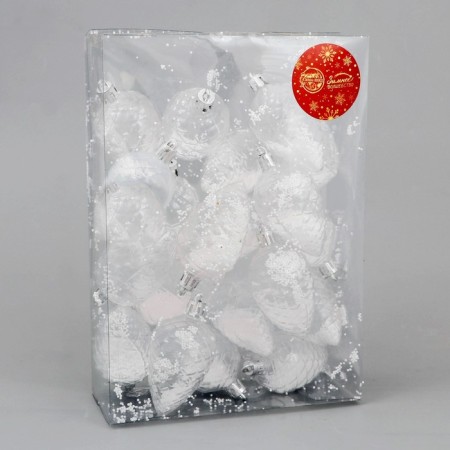 Set of jewelry plastic 20 pcs "Cold of the light bulb" 3x4 cm, white-1