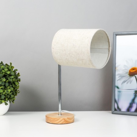 Table lamp 16012/1 E14 40W wood-chrom 12.5x12.5x42 cm-3