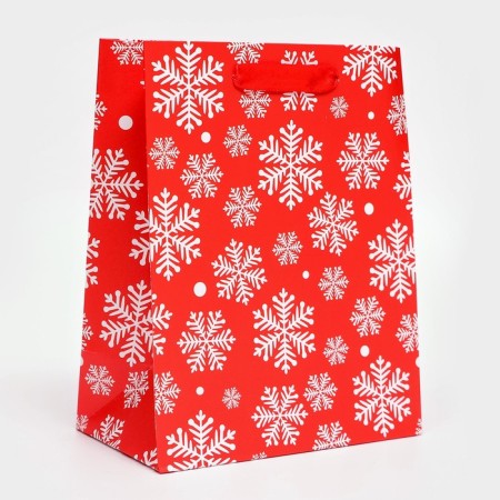 Gift, laminated, "snowflakes", 18 x 23 x 10 cm-1