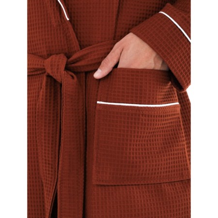 Male robe, Schalka+Kant, size 48, chocolate color, waffle-3