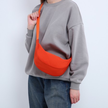 Women's bag from textiles, 30x17x6 cm, orange color-5