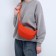 Women's bag from textiles, 30x17x6 cm, orange color