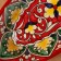 The herringard Rishtan ceramics "Flowers", 24 cm, red, mix