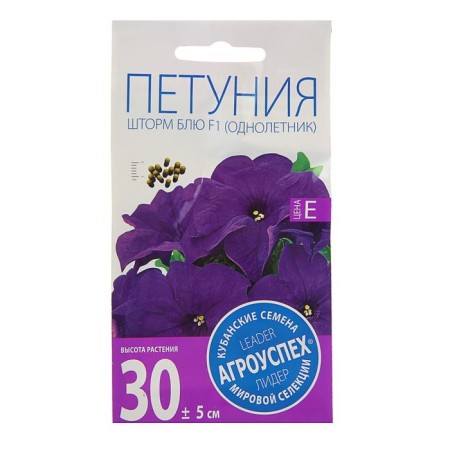 Flowers of Petunia "Storm Blue" F1, large -flowered, o, 10pcs