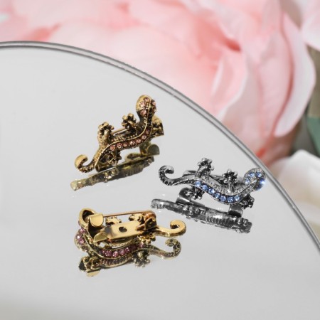 Brooch "Lizard" mini, color mix (indivisible packing 12 pcs., Price per pcs.)-2