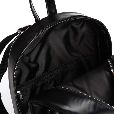 Women's backpack city, Textura, black color-6