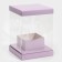 Gift box for flowers with a vase and PVC windows folding, packaging, "lavender", 16 x 23 x 16 cm
