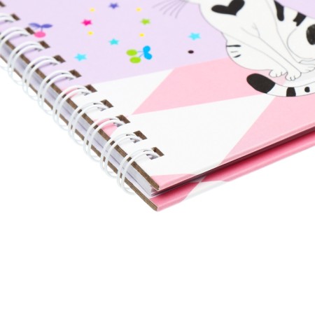 Gift notebook, 45 sheets, line, on the castle, on the crest, cat (13x13.5cm)-2