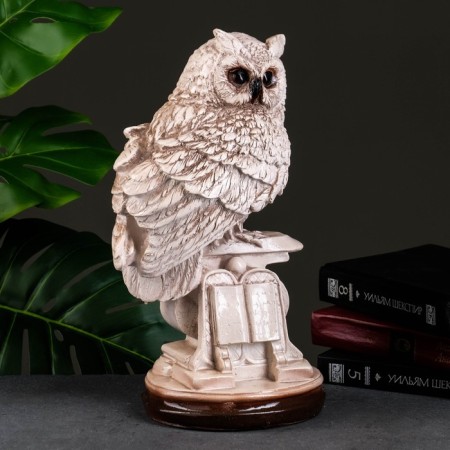 Figure "Owl with a book on a stand" 18x21x34cm aged-6