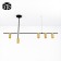 Odli lamp 5xgu10 black and gold 80x20x65 cm