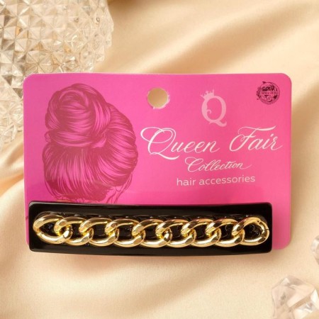 Clothing machine for hair "Sandra" chain, 9 cm, black gold-2