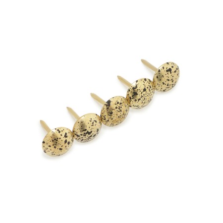 Tundra nails, decorative, 11x17 mm, antique gold, 500 pcs-12