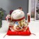 Souvenir ceramics pendulum "Cat Mani-Neko with a hammer and a sweat" 19.5x20x14.5 cm