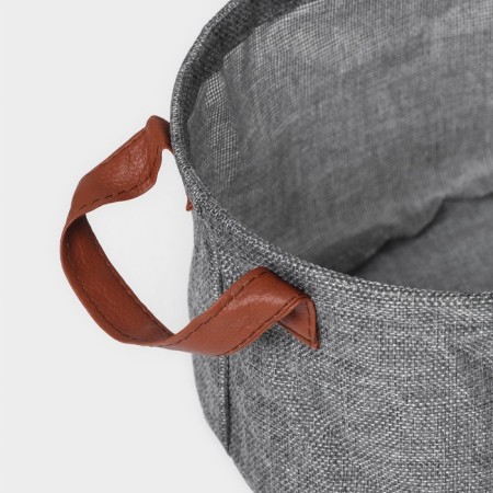Storage basket with handles oval shares My Basket, 20 × 30 × 13, color gray color-1
