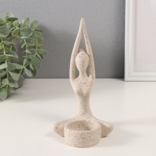 Polystone candlestick for 1 candle 