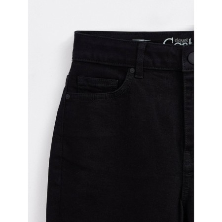 Women's jeans with a high landing CONTE ELEGANT MOM SLIM, size M, DEEP BLACK color-6