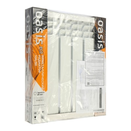 Bimetallic radiator Oasis Eco, 500 x 80 mm, 6 sections-2