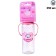 A bottle for feeding "daughter", classic throat, 250 ml., 0 months, with handles, pink color