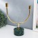 Summary marble, metal for 2 candles "malachite. Bends" 30x23 cm