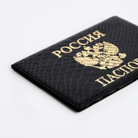 Cover for passport, black color-4