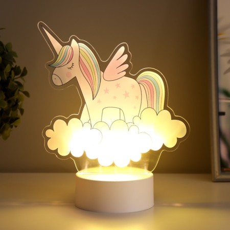 Lamp "Unicorn" LED 3000K USB/from batteries 3haa white 16.3x9x23 cm-2