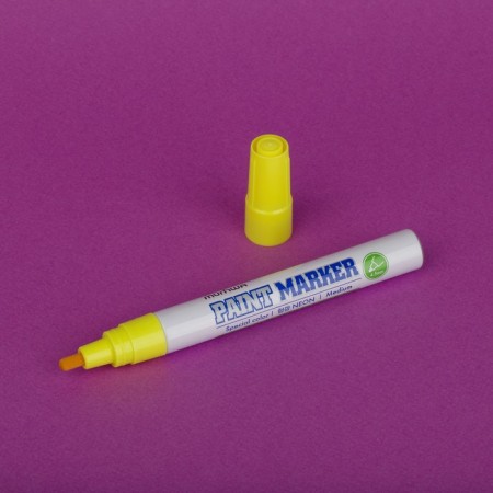 Marker - paint (varnish) munhwa, 4.5 mm, nitro -base, waterproof, yellow neon-5