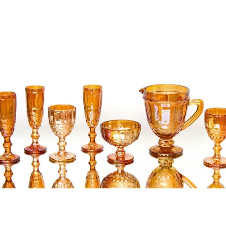 Glass Glass Magistro "La-Channel", 350 ml, 12 × 10.5 cm Amber color-6