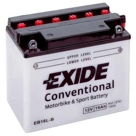 Battery EXIDE 19 ACh EB16L-B, reverse polarity