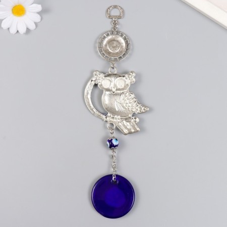 Suspension from the evil eye "Medallion and owl on the branch" 24 cm-2