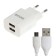 EXPLOYD EX-Z-465, 2 USB, 3.1a, MicroUSB cable, white