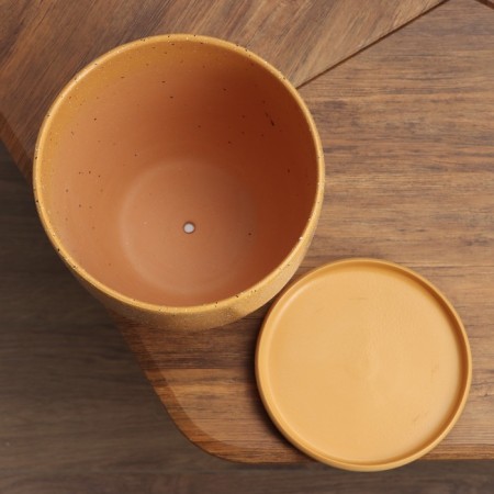 Flower pot "ripples" brown, 4.7 liters-3
