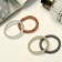 Hair elastic band "spring" metallic, 5 cm, mix