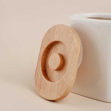 Bank for storing bulk products SL Home "Trento", 620 ml, 7.7 × 12.5 cm, ceramic, white color-4
