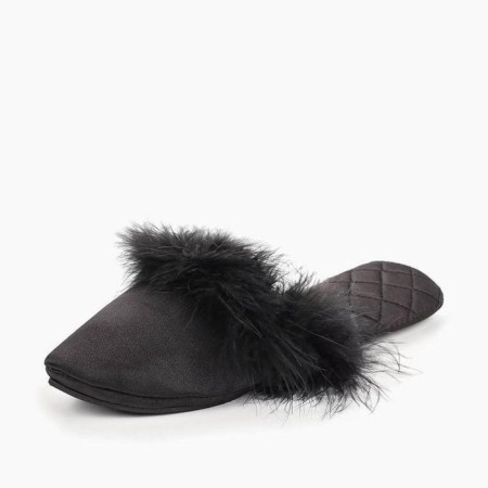 Slippers # 9 women, size 35.5, black color