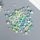 Decor for creativity plastic "Balls. Green blue. Assorted" D = 3-8 mm, set 10 grams