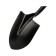 Baying shovel, acute, l = 150 cm, American type, wooden varnished stalk, luxe