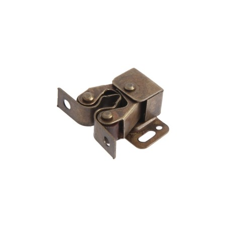 Double roller latch-stop Lockland, iron, bronze color