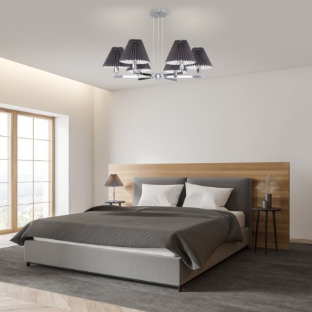 Suspended chandelier with decorative lampshades Peony, 40W, E14, 73x73x52 cm-2